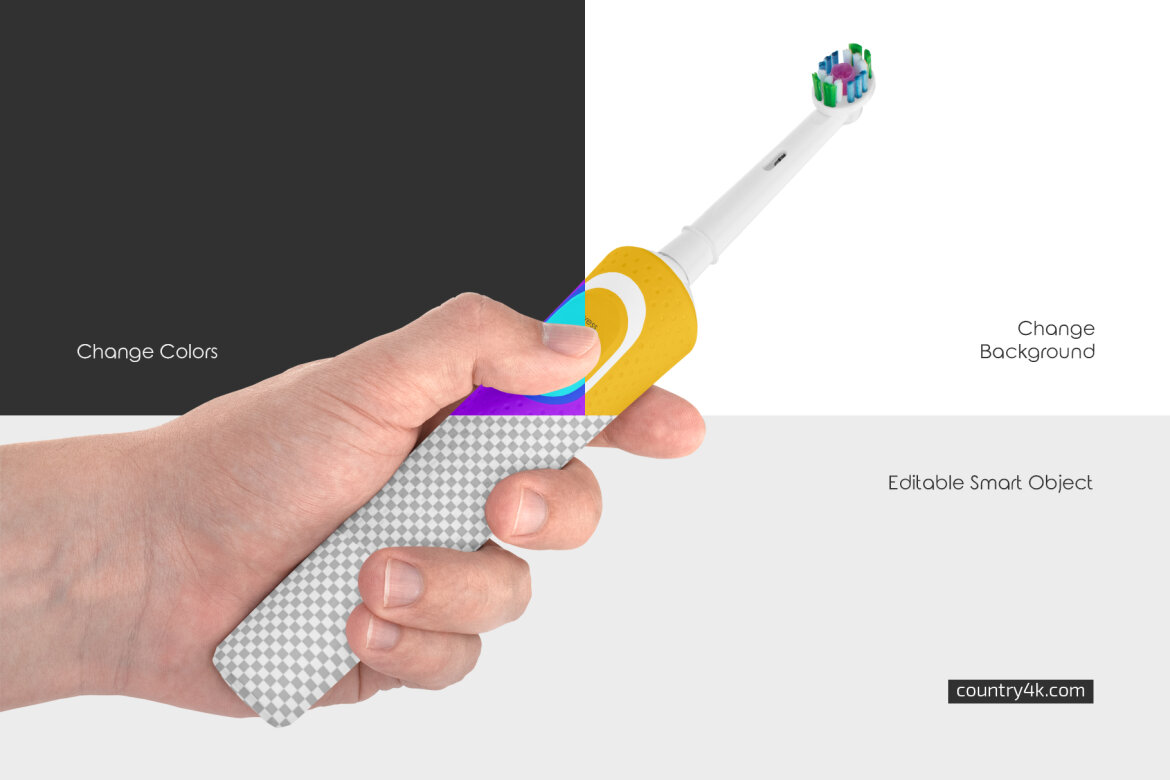 Electric Toothbrush FREE Mockup Set alternate