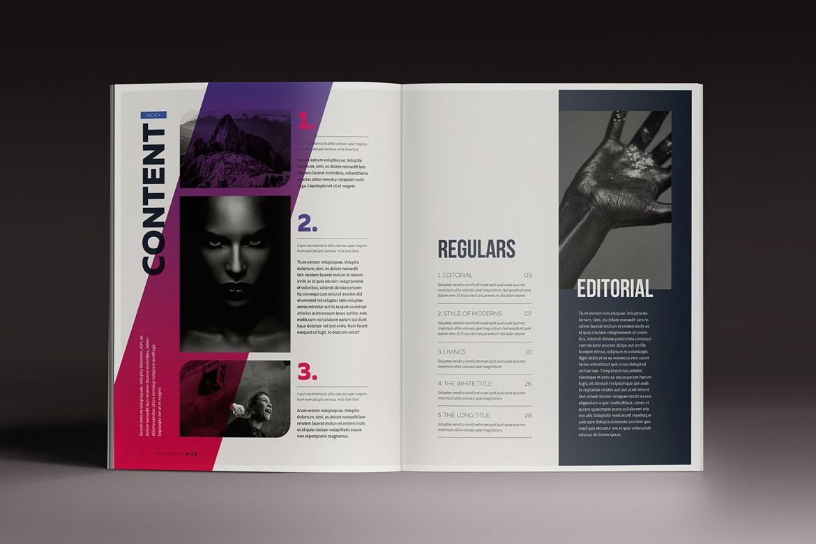 Gradient Indesign Template - view 2