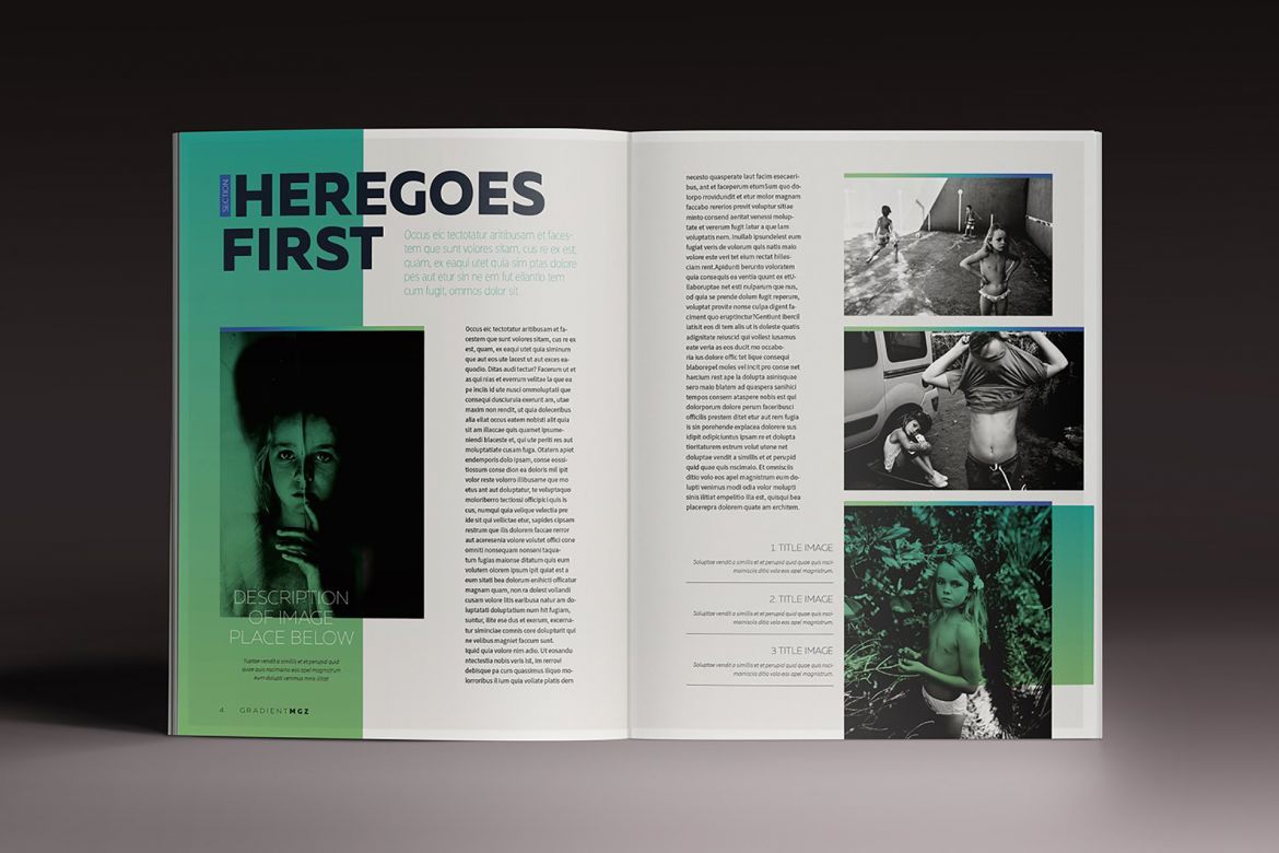 Gradient Indesign Template - view 3