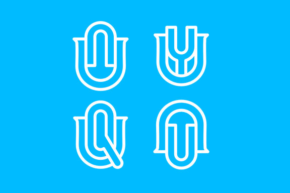 UN UY UQ NU monogram