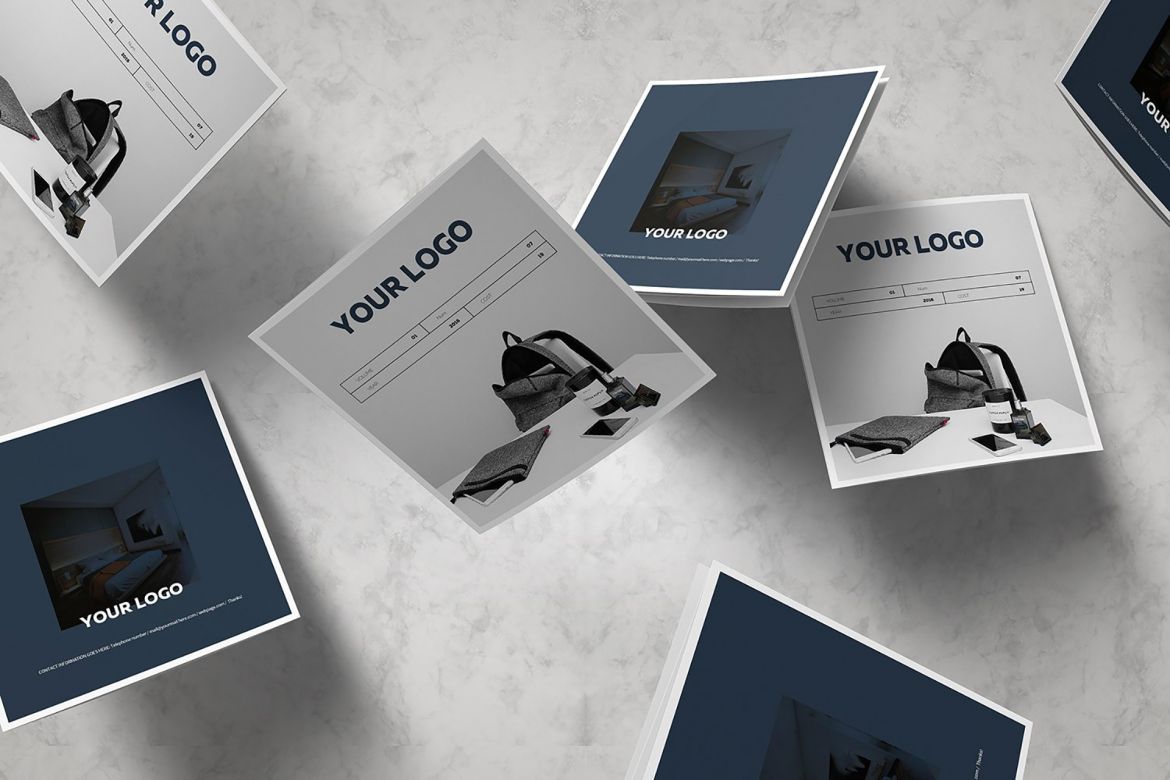 Gradient Square Trifold Template - view 3