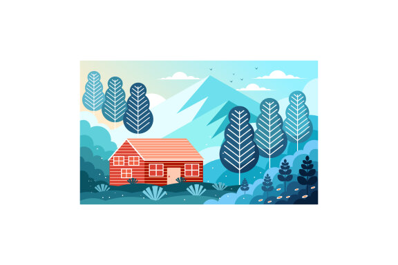 Home with Nature FREE Illustration