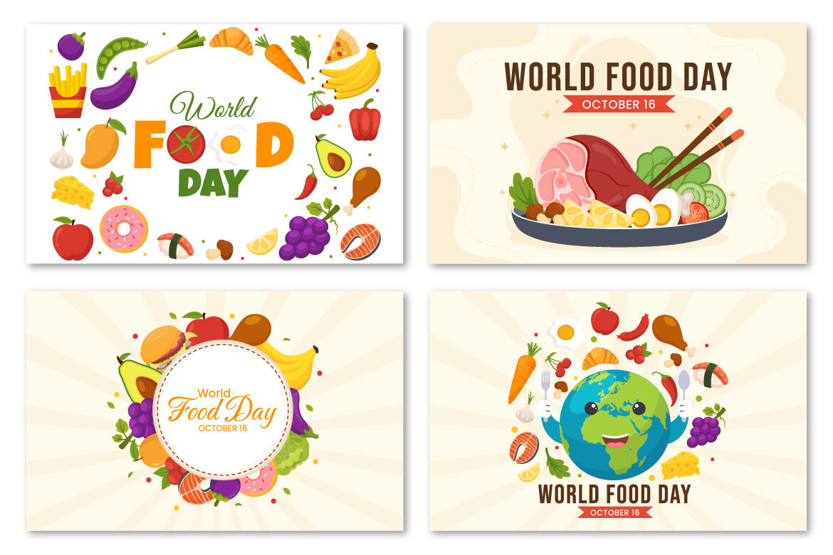 16 World Food Day FREE Illustrations alternate