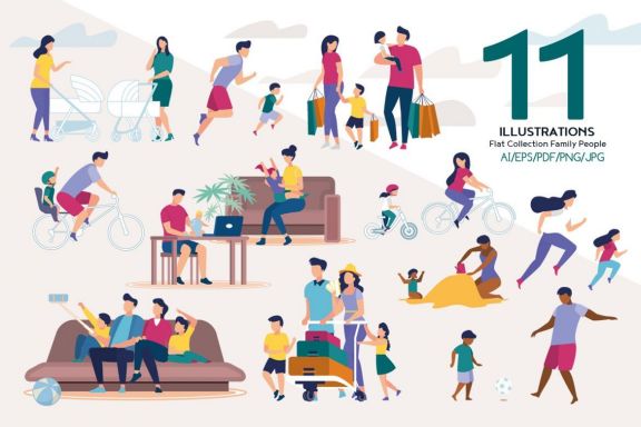 Family People Flat Collection