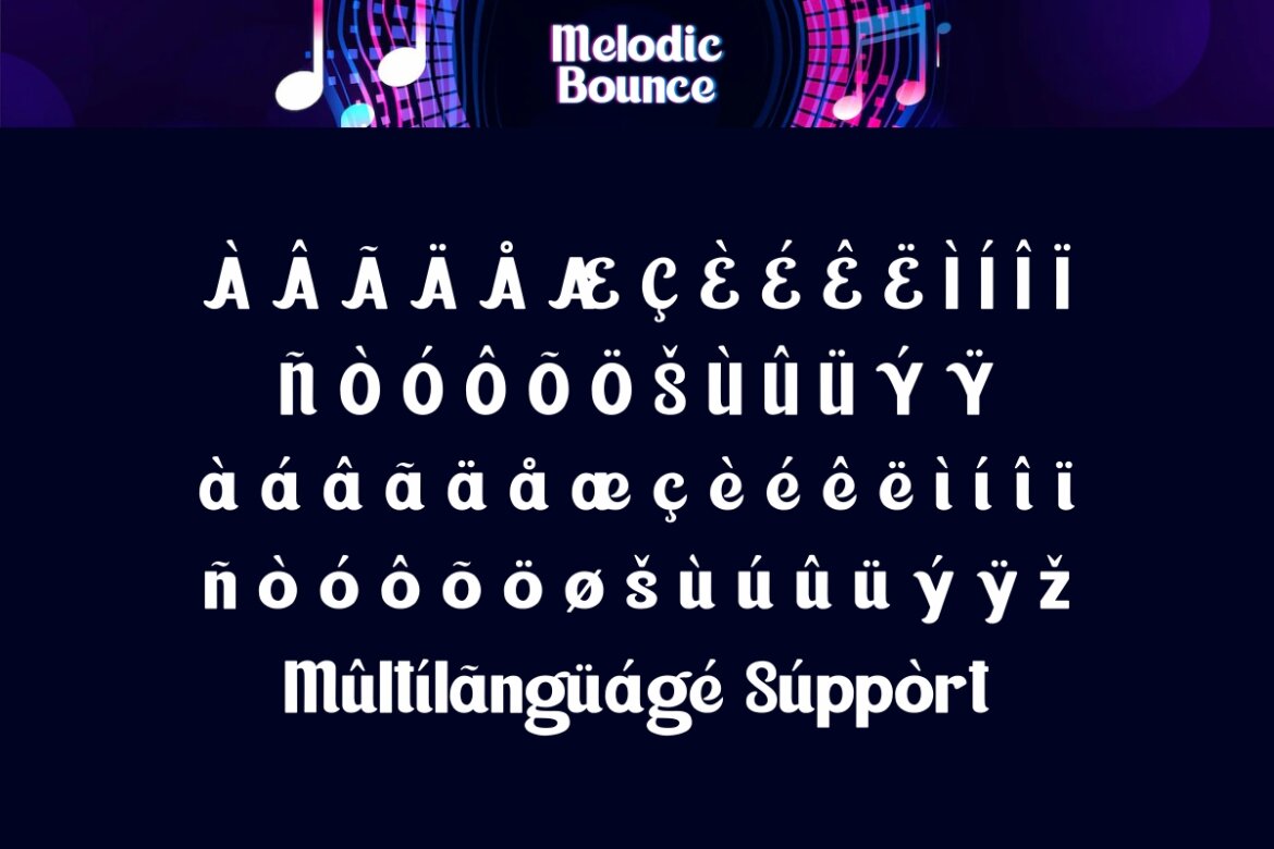 Melodic Bounce FREE Font - view 7