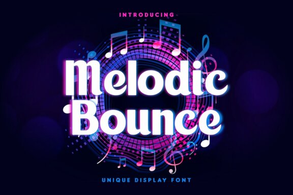 Melodic Bounce FREE Font
