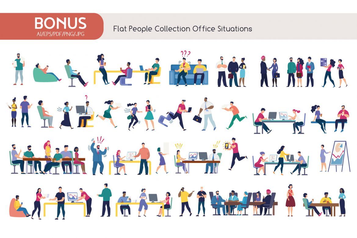 Office Situation Flat Collection alternate