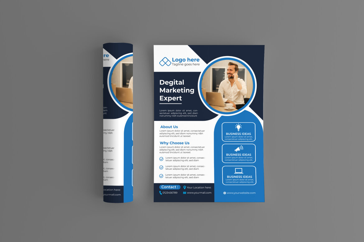 Modern corporate flyer Design template alternate