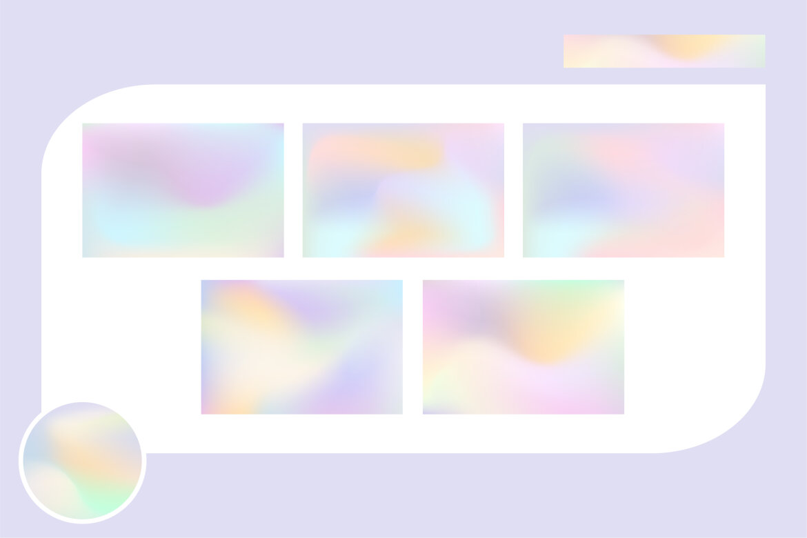 5 FREE Holographic Gradient Background - view 2