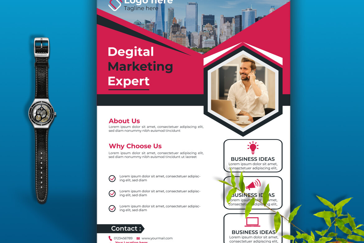 modern flyer Design template - view 2