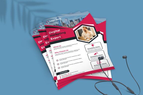 modern flyer Design template - view 1