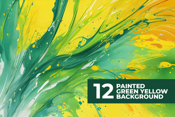 12 FREE Painted Green Yellow Stock Images