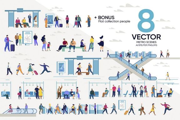 Metro Scenes Flat Collection