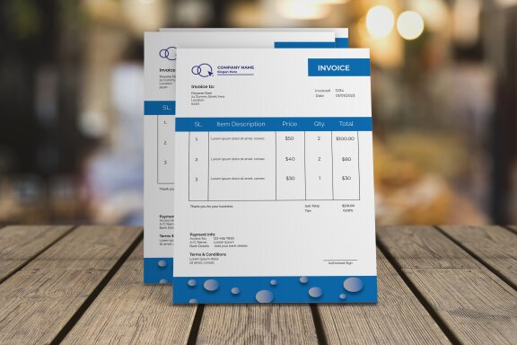 Corporate Invoice Design Template