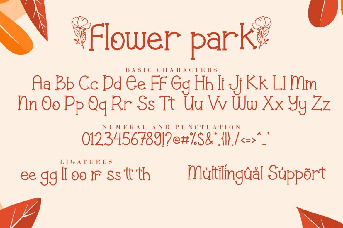 Flower Park FREE Font - view 10