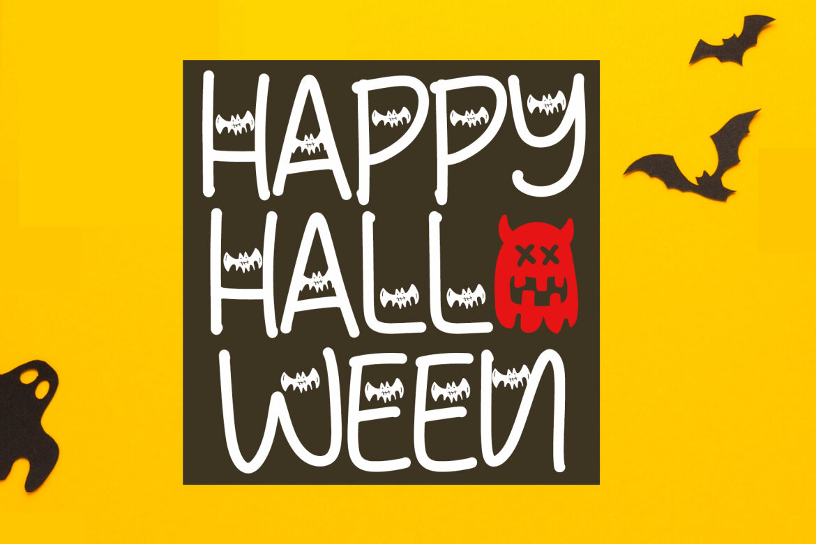 Bat Ghost FREE Halloween Font alt