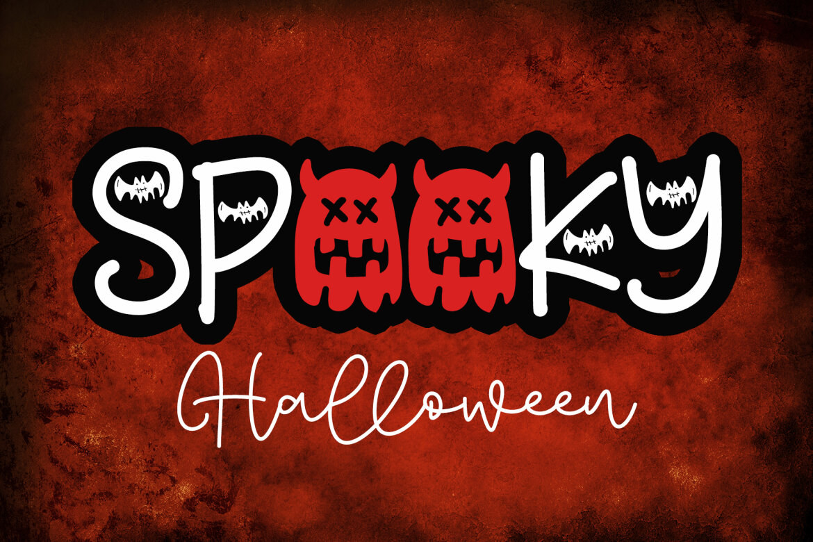Bat Ghost FREE Halloween Font - view 4