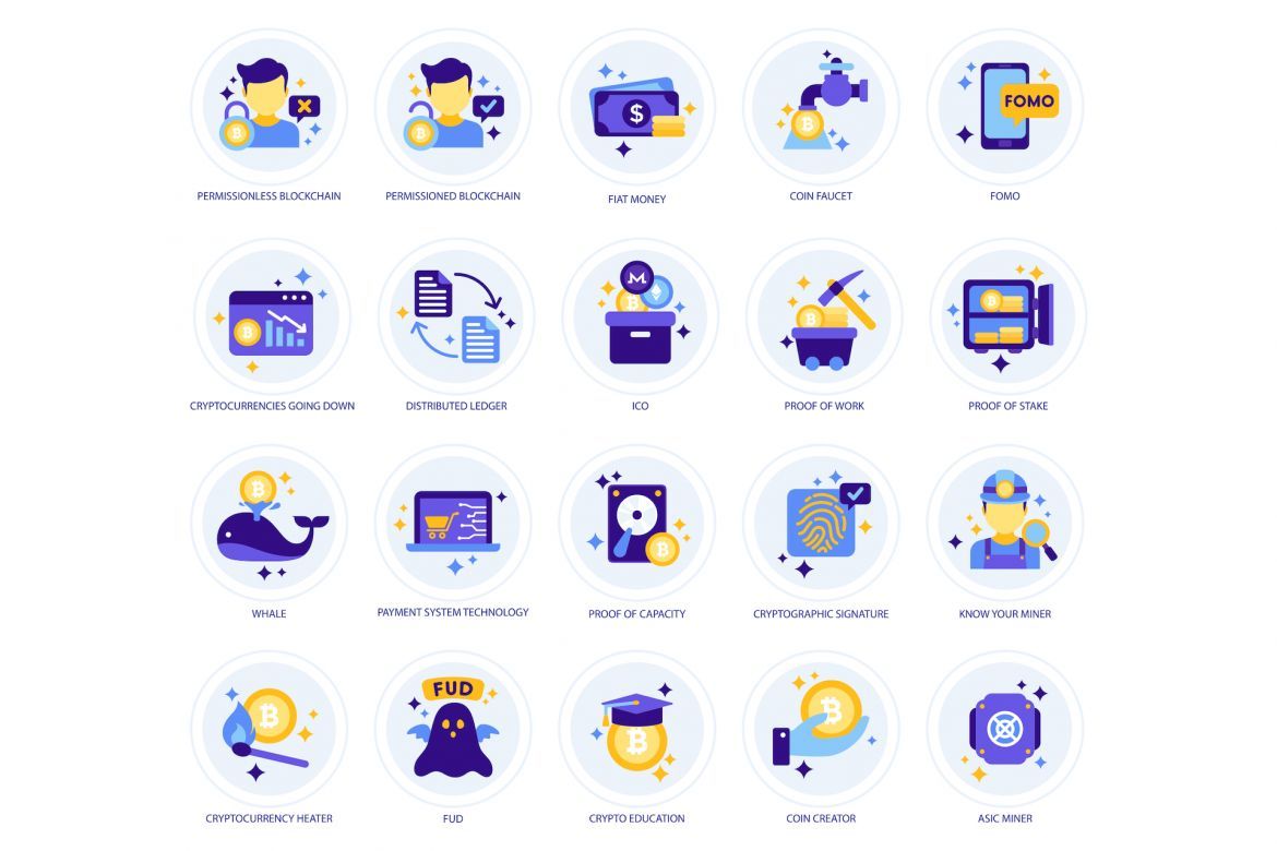 105 Cryptocurrency Icons | Lavender - view 5