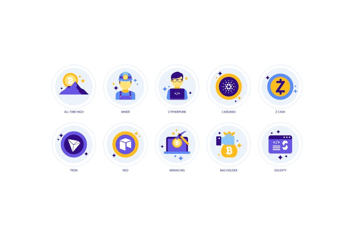 105 Cryptocurrency Icons | Lavender - view 7