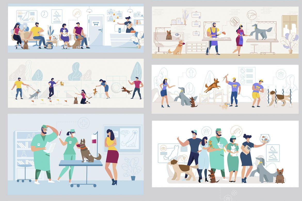Veterinary Scene Flat Collection alternate