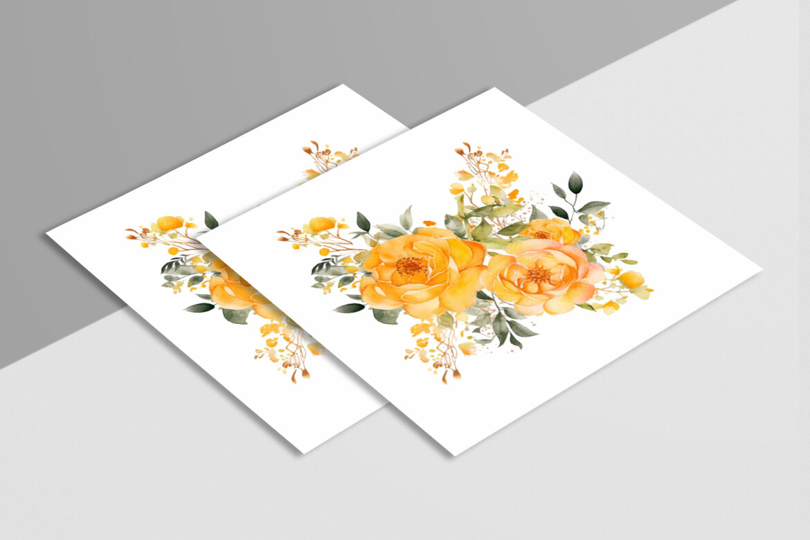 Watercolor Floral Flower Free Clipart - view 3