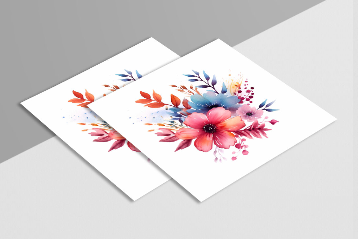 Watercolor Floral Flower Free Clipart alternate
