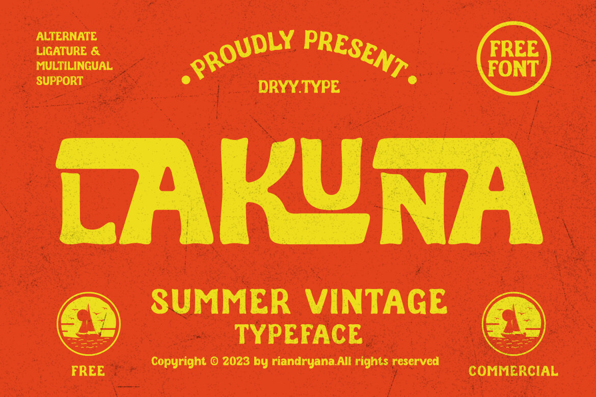 Lakuna - Vintage FREE Font - view 3