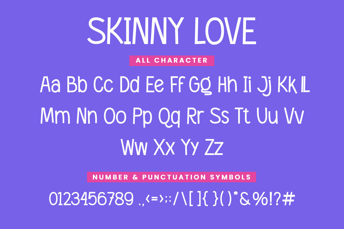 Skinny Love - Cute FREE Font - view 7