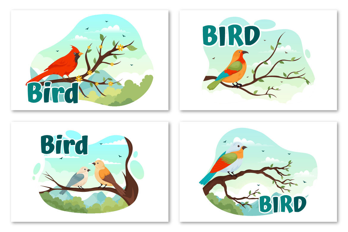 11 Bird Animal Vector FREE Illustration alternate