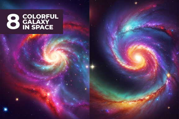 8 Colorful Galaxy FREE Stock Images