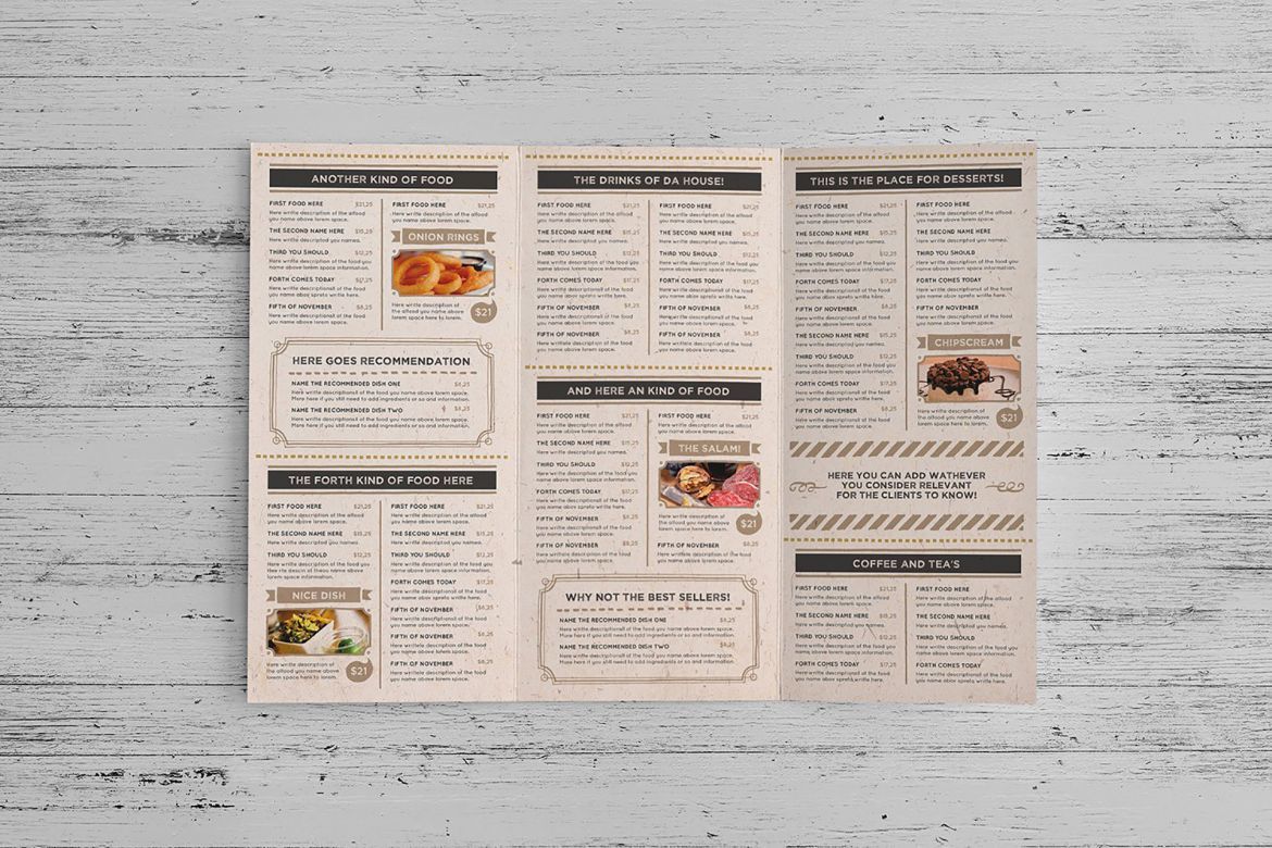 The Rustic Menu Template - view 5