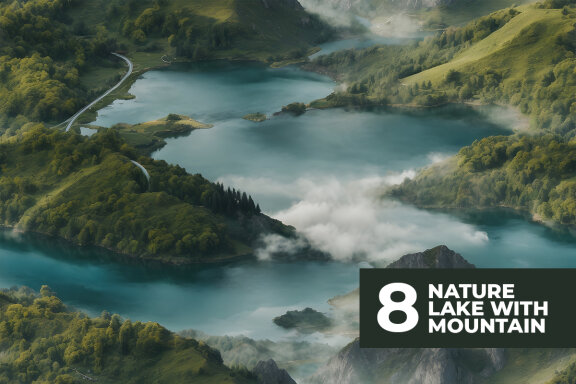 8 Nature Lake with Mountains FREE Images