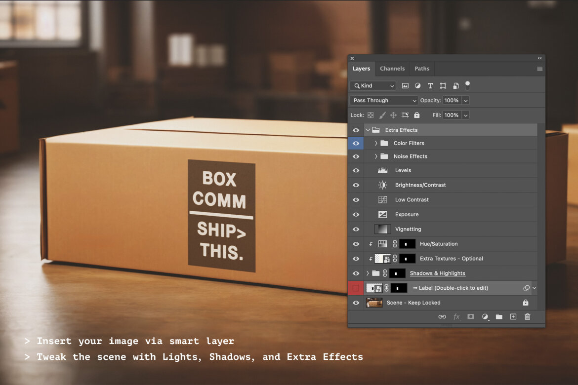 Shipping Box FREE Mockup alt