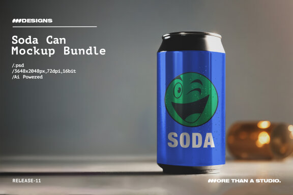Soda Can FREE Mockup Bundle