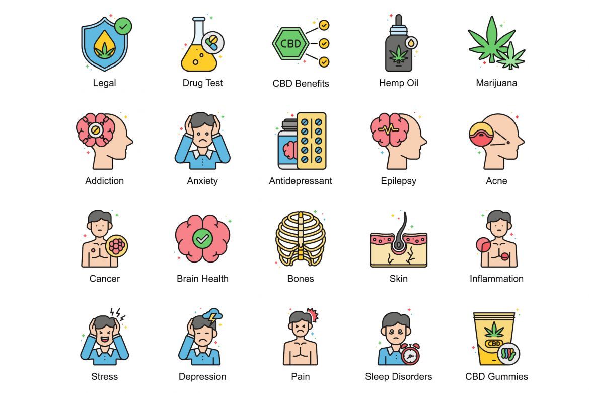 62 CBD Oil Icons | Vivid alternate