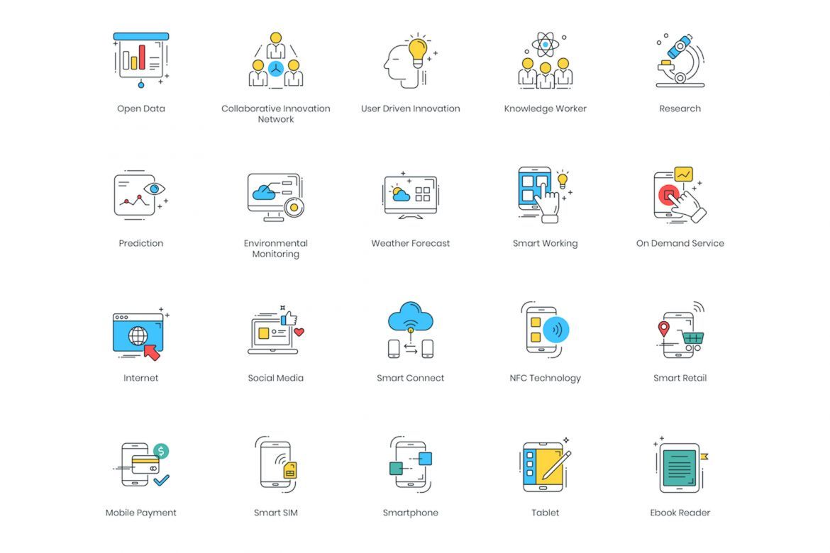 88 Smart Technology Icons | Colorpop - view 4