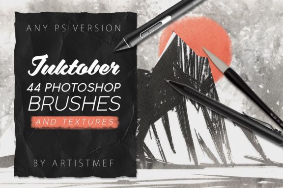 Free Inktober 2019 Photoshop Brushes