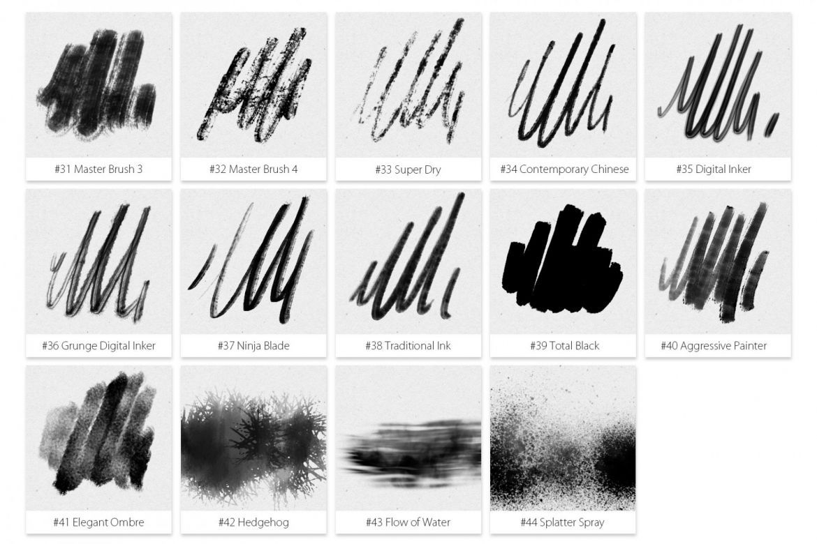 Free Inktober 2019 Photoshop Brushes - view 4