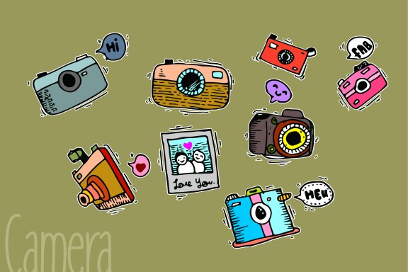 CAMERA - Free Doodle Vectors - view 1