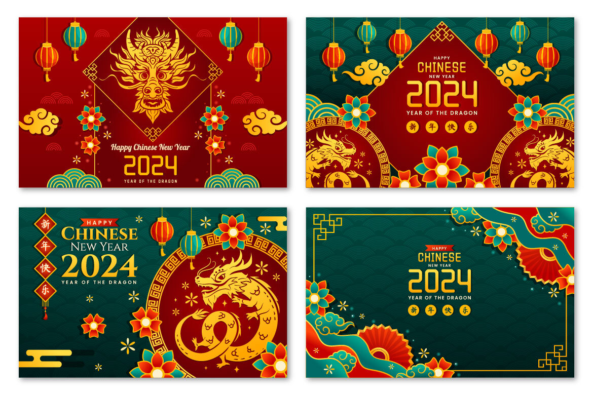 16 Happy Chinese New Year 2024 FREE Illustrations alternate