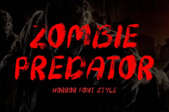 Zombie Predator FREE Brush Font