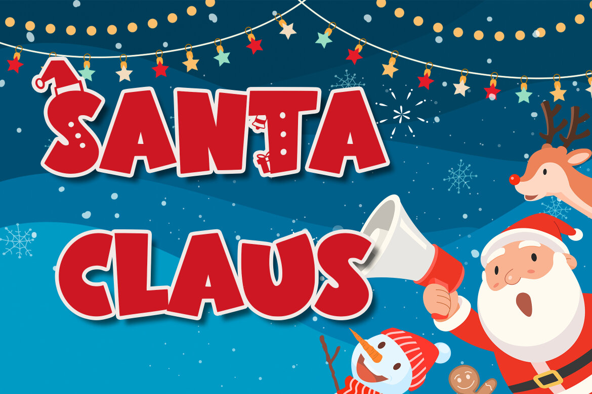 Santa On Duty FREE Christmas Font - view 4