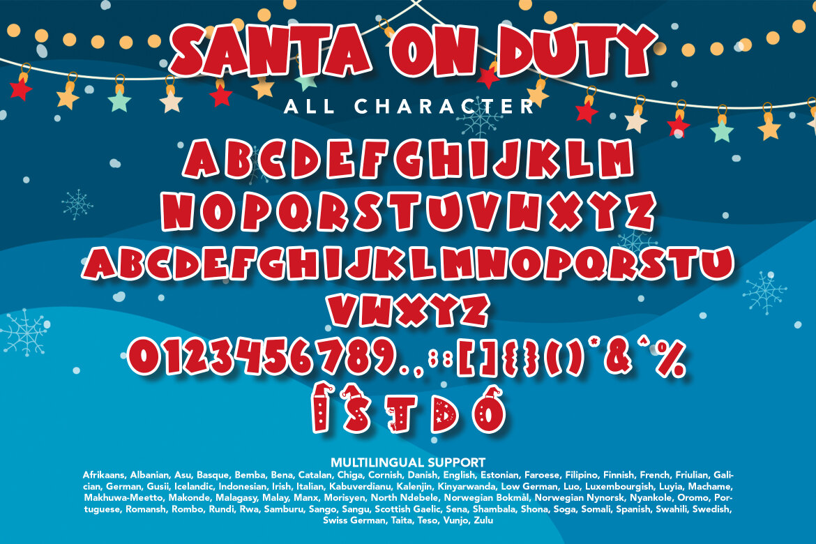 Santa On Duty FREE Christmas Font - view 8