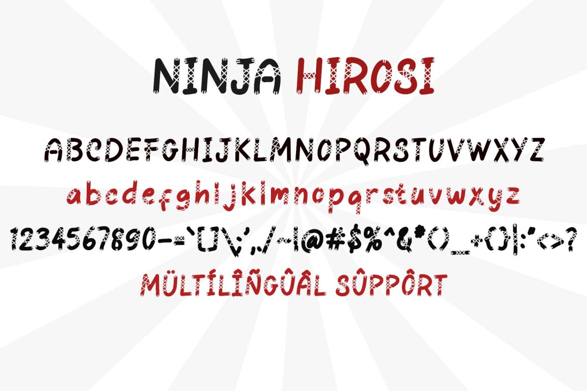 Ninja Hirosi FREE Playful Font alternate