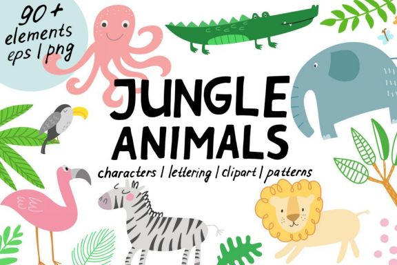 Jungle Animals Clip Art