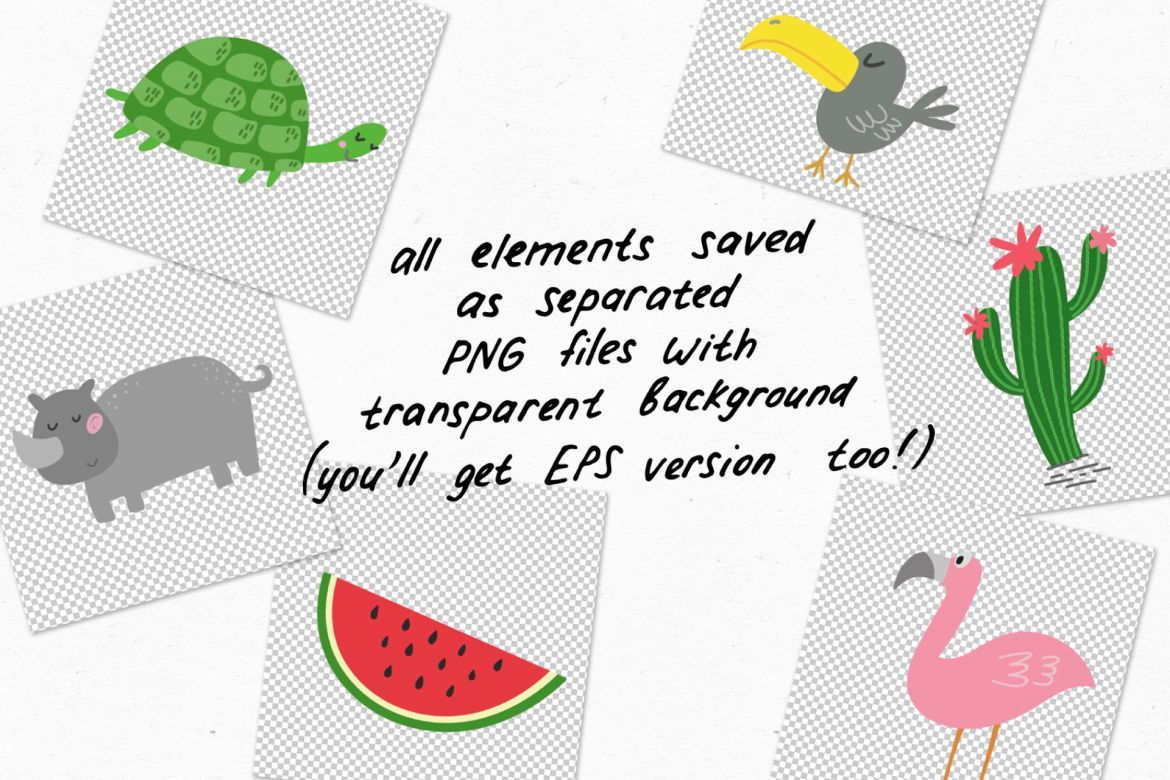 Jungle Animals Clip Art - view 7