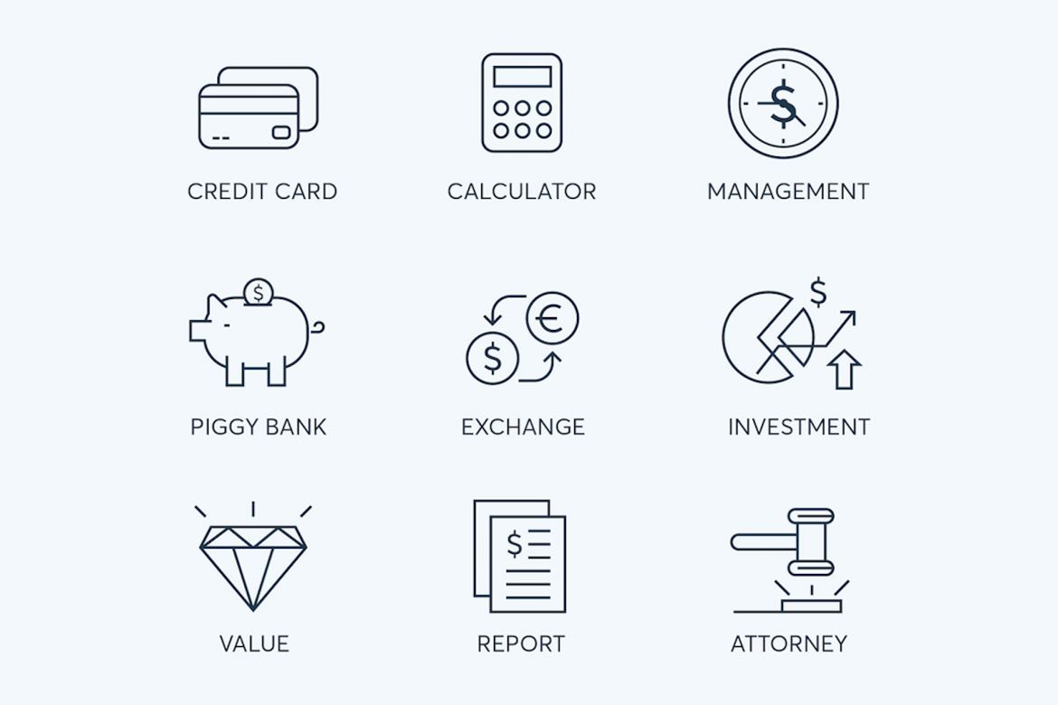 78 Fintech Line Icons - view 3