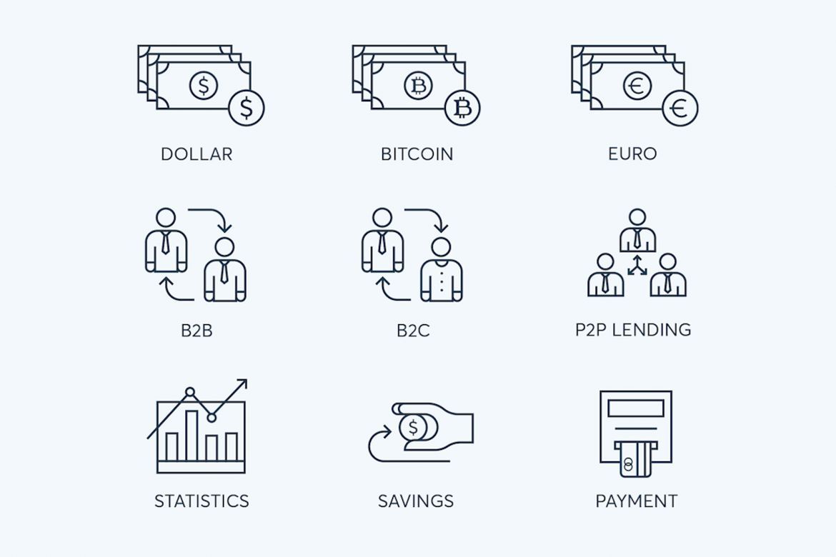 78 Fintech Line Icons - view 7