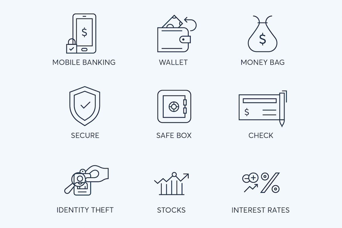 78 Fintech Line Icons - view 8
