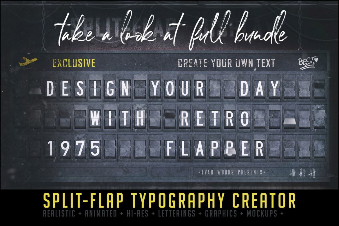 Free Split-Flap Numbers - view 3